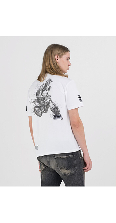 ヘビーピュアコットンジャージーモトクロスTシャツ 詳細画像